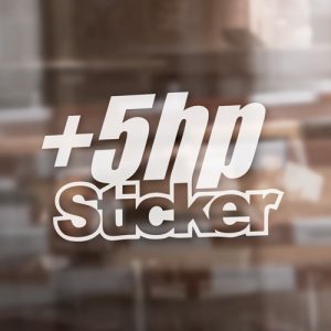 Aufkleber "+5PS"