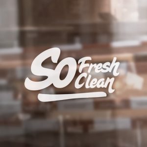 Aufkleber "So fresh so clean"